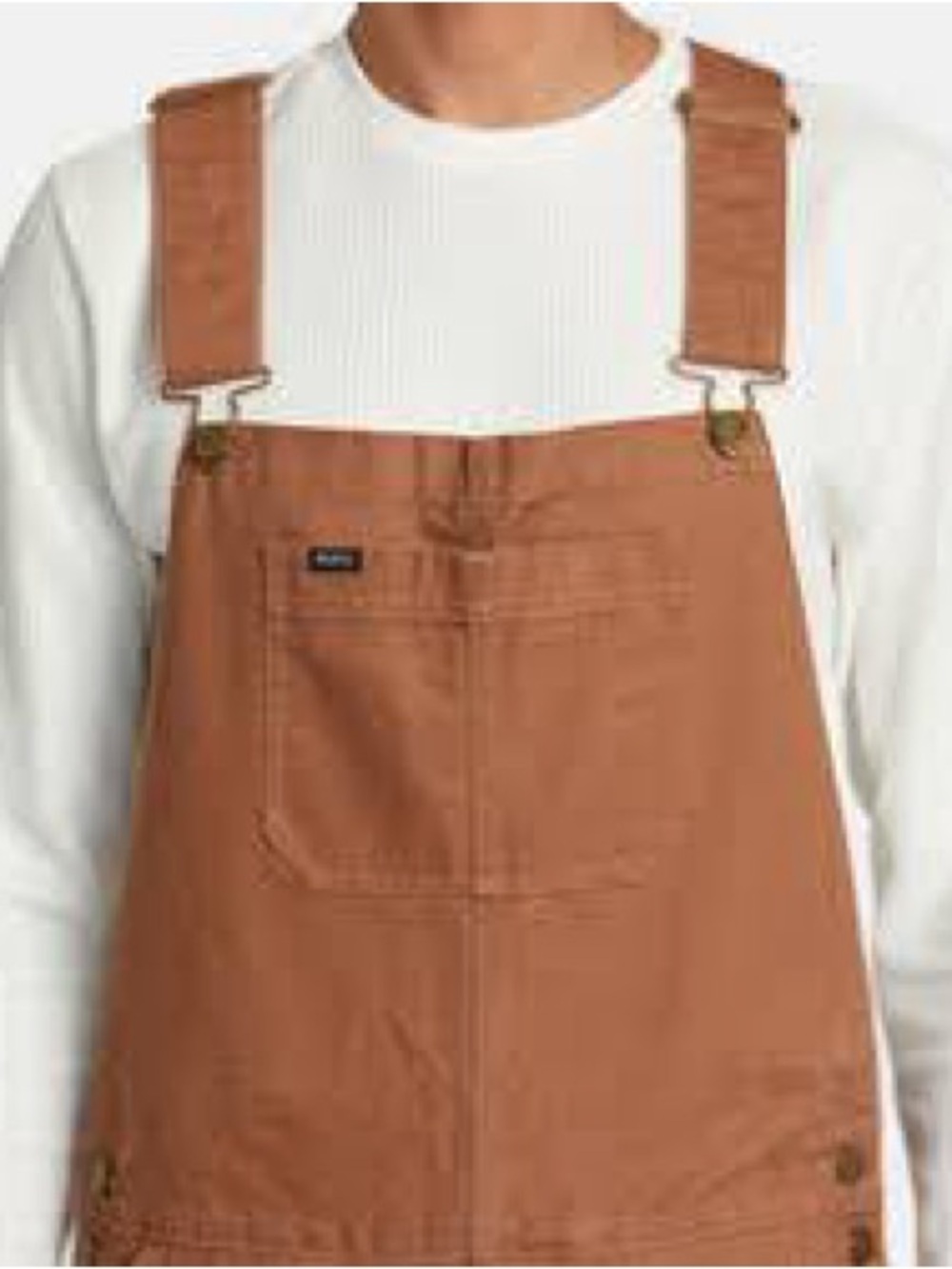 RVCA Men's Grounded Canvas Workwear Overalls Brown Medium Utility Straight Leg - Picture 16 of 16